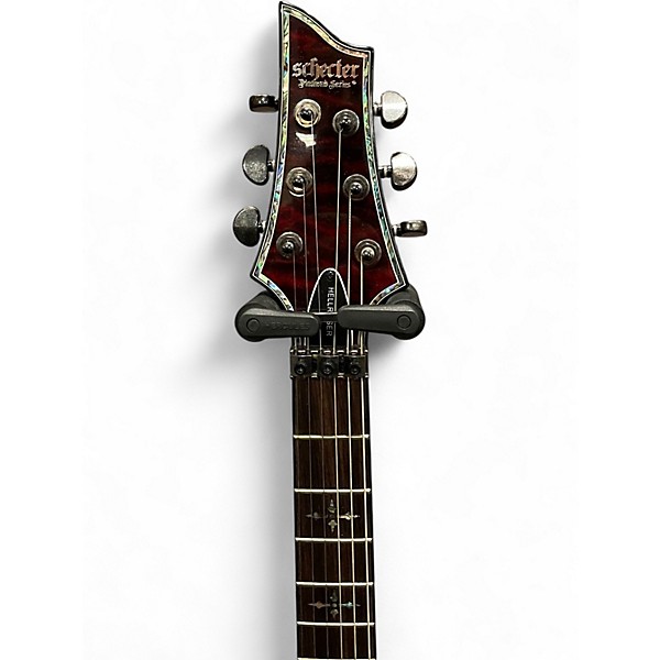 Used Schecter Guitar Research C1 Hellraiser Left Handed Black Cherry Electric Guitar