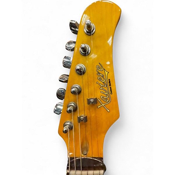 Used Xaviere Strat Style (Semi Hollow) Chrome Red Solid Body Electric Guitar