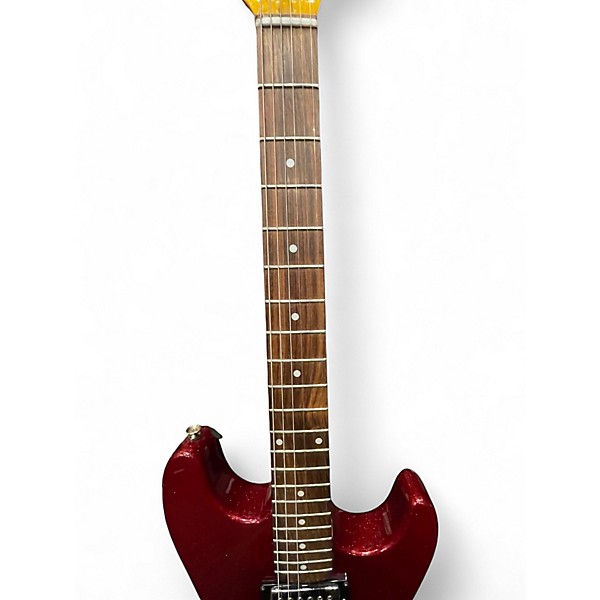 Used Xaviere Strat Style (Semi Hollow) Chrome Red Solid Body Electric Guitar