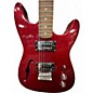 Used Xaviere Strat Style (Semi Hollow) Chrome Red Solid Body Electric Guitar