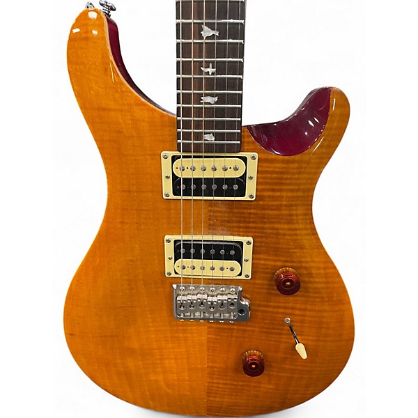 Used PRS SE Custom 24 Trans Orange Solid Body Electric Guitar
