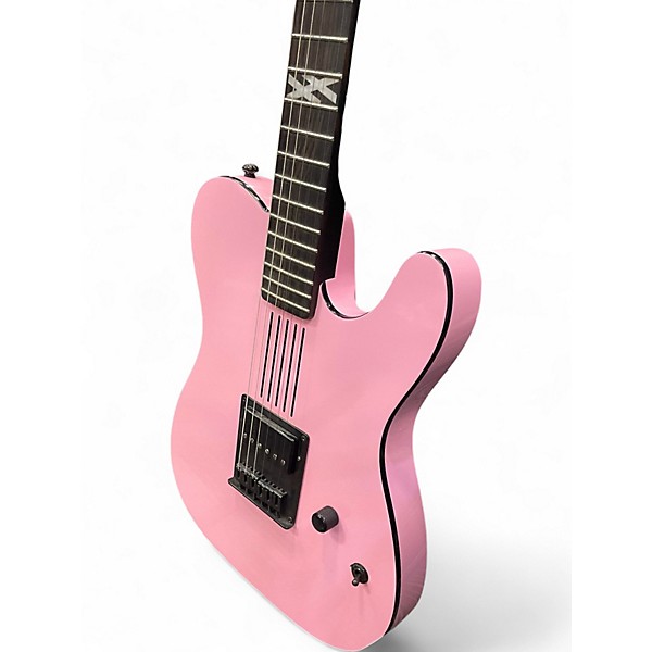 Used Schecter Guitar Research Machine Gun Kelly PT Pink Solid Body Electric Guitar