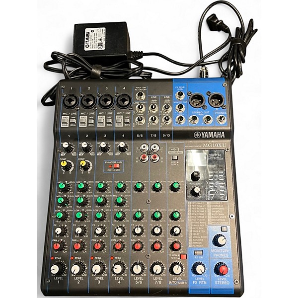 Used Yamaha MG10XU 10 Channel Mixer with Effects Unpowered Mixer