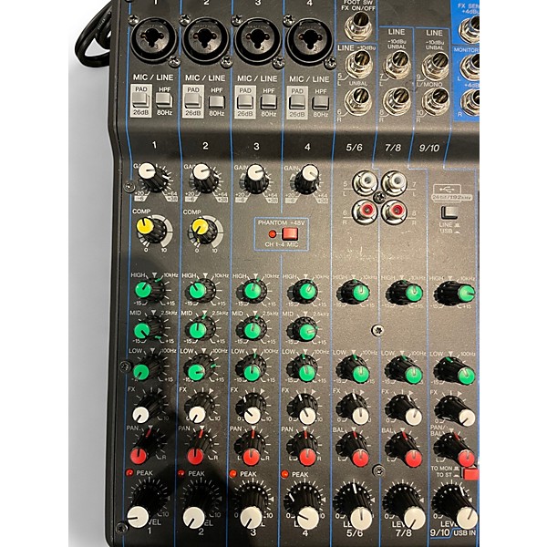 Used Yamaha MG10XU 10 Channel Mixer with Effects Unpowered Mixer