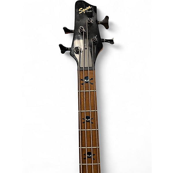 Used Squier MB-4 Modern Bass Skulls Electric Bass Guitar
