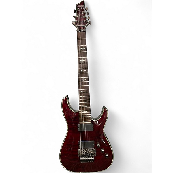 Used 2013 Schecter Guitar Research Diamond Series Hellraiser C7FR Black Cherry Solid Body Electric Guitar