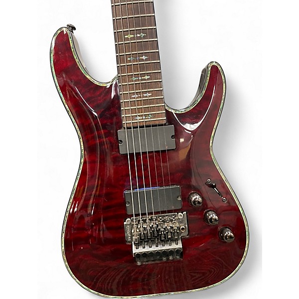 Used 2013 Schecter Guitar Research Diamond Series Hellraiser C7FR Black Cherry Solid Body Electric Guitar