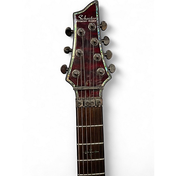 Used 2013 Schecter Guitar Research Diamond Series Hellraiser C7FR Black Cherry Solid Body Electric Guitar