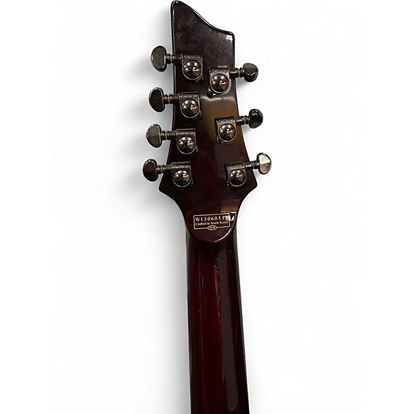 Used 2013 Schecter Guitar Research Diamond Series Hellraiser C7FR Black Cherry Solid Body Electric Guitar