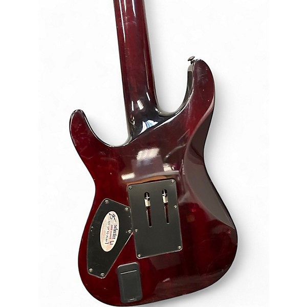 Used 2013 Schecter Guitar Research Diamond Series Hellraiser C7FR Black Cherry Solid Body Electric Guitar