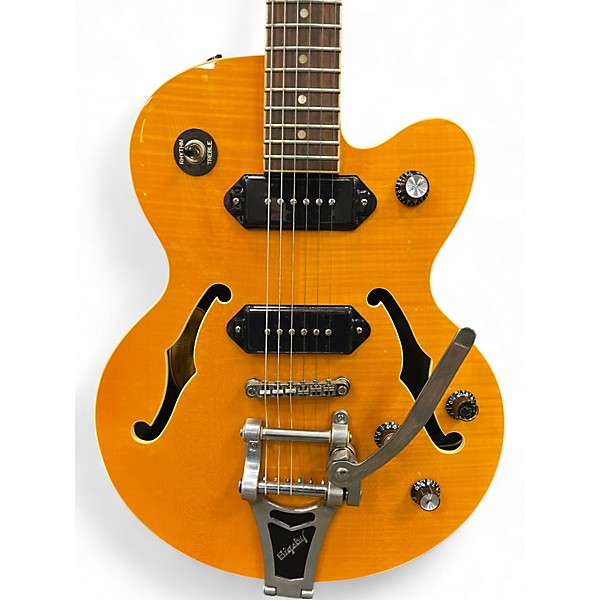Used 2009 Epiphone Wildkat Antique Natural Hollow Body Electric Guitar