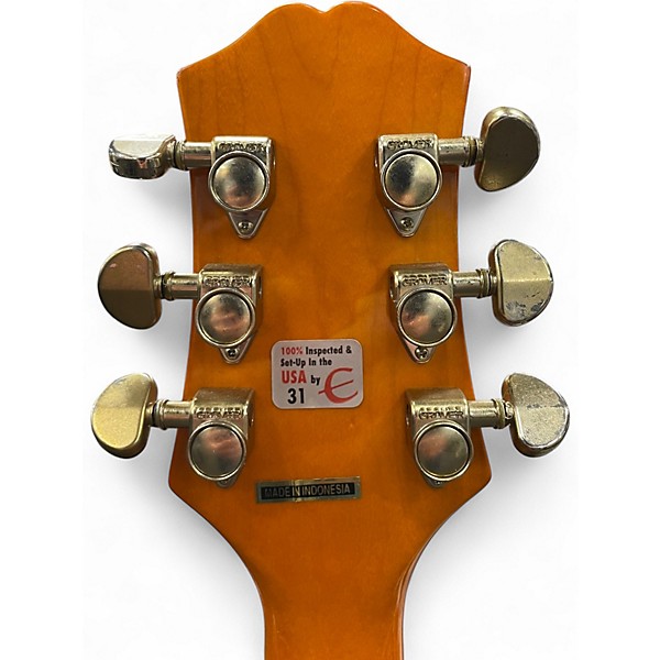 Used 2009 Epiphone Wildkat Antique Natural Hollow Body Electric Guitar