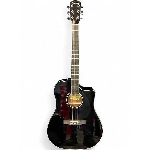 Used Fender CD-60SCE Black Acoustic Electric Guitar
