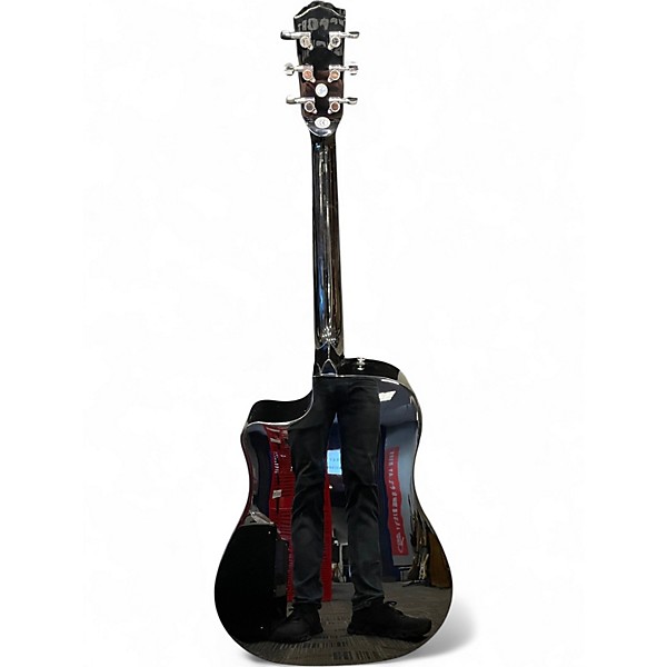 Used Fender CD-60SCE Black Acoustic Electric Guitar
