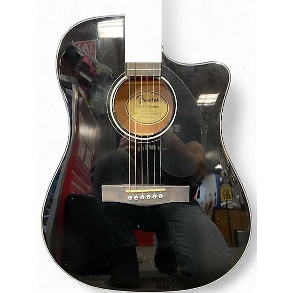 Used Fender CD-60SCE Black Acoustic Electric Guitar