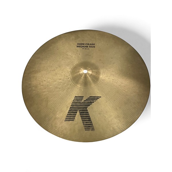 Used Zildjian 17in K Medium Dark Thin Crash Cymbal