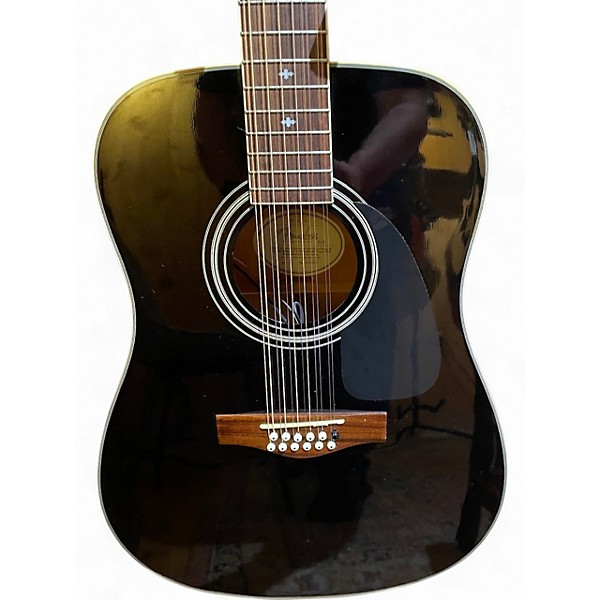 Used Fender DG16E Black 12 String Acoustic Electric Guitar