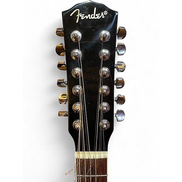 Used Fender DG16E Black 12 String Acoustic Electric Guitar