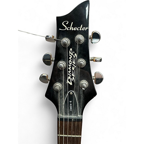 Used Schecter Guitar Research Omen 6 Black Solid Body Electric Guitar
