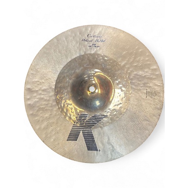 Used Zildjian 14.25in K Custom Hybrid Hi Hat Pair Cymbal