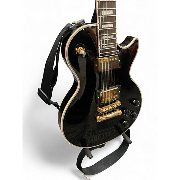 Used Epiphone Les Paul Custom Black Solid Body Electric Guitar