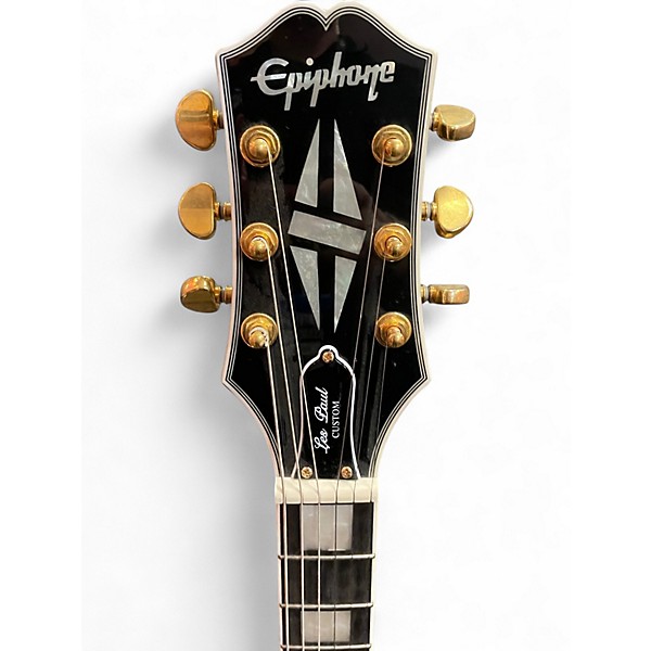 Used Epiphone Les Paul Custom Black Solid Body Electric Guitar