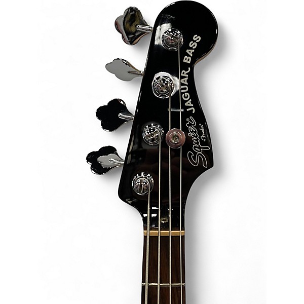 Used 2014 Squier Vintage Modified Jaguar Bass Special Silver Electric Bass Guitar