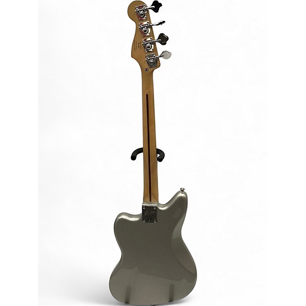 Used 2014 Squier Vintage Modified Jaguar Bass Special Silver Electric Bass Guitar