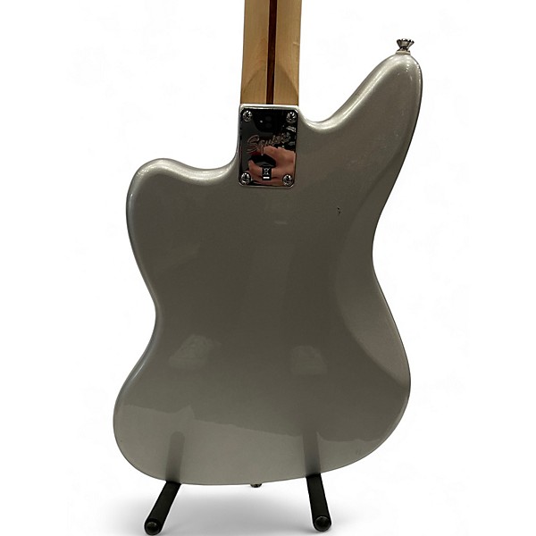 Used 2014 Squier Vintage Modified Jaguar Bass Special Silver Electric Bass Guitar