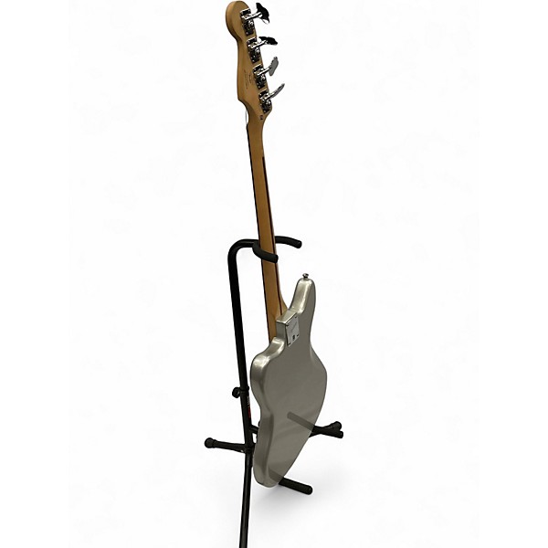 Used 2014 Squier Vintage Modified Jaguar Bass Special Silver Electric Bass Guitar
