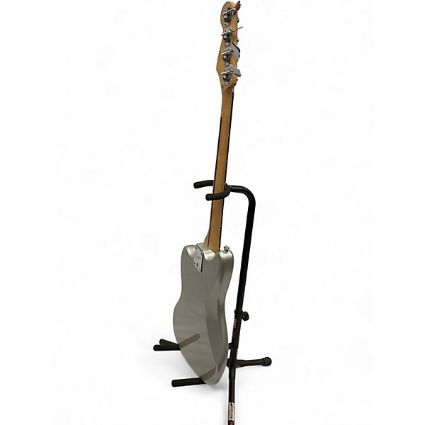 Used 2014 Squier Vintage Modified Jaguar Bass Special Silver Electric Bass Guitar