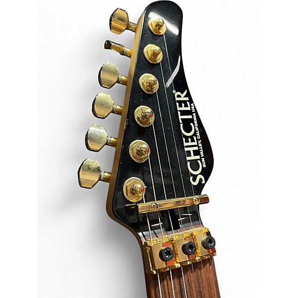 Used Schecter Guitar Research CALIFORNIA CLASSIC CUSTOM SHOP Trans Amber Solid Body Electric Guitar