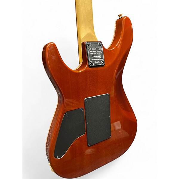 Used Schecter Guitar Research CALIFORNIA CLASSIC CUSTOM SHOP Trans Amber Solid Body Electric Guitar