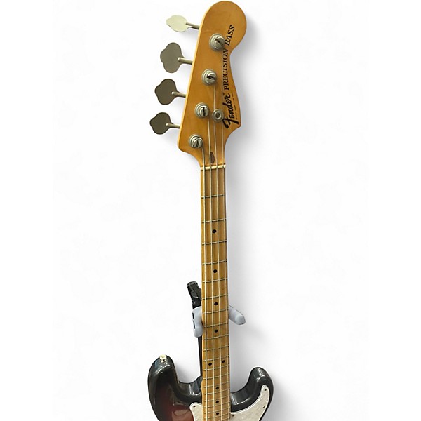 Vintage 1975 Fender Precision 3 Color Sunburst Electric Bass Guitar