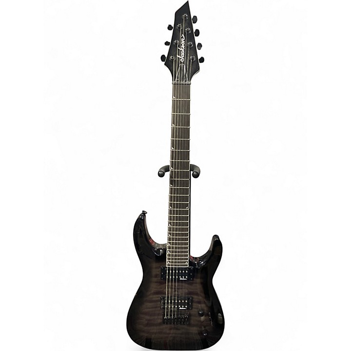 Used Jackson JS22Q-7 DKA Trans Black Solid Body Electric Guitar