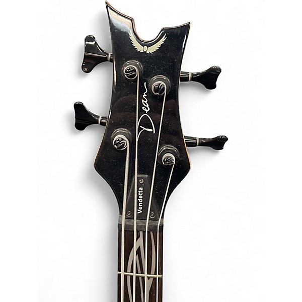 Used Dean VENDETTA TRIBAL Amber Electric Bass Guitar