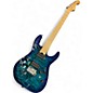 Used Charvel PM DK24 2PT CM QM Ocean Blue Burst Solid Body Electric Guitar