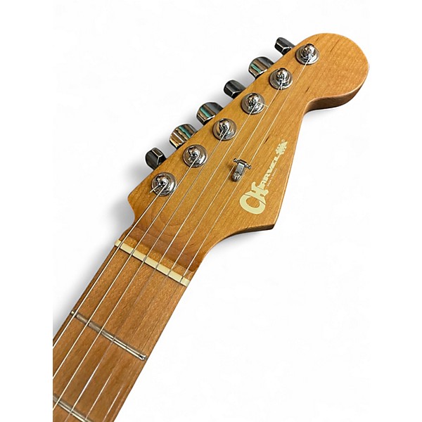 Used Charvel PM DK24 2PT CM QM Ocean Blue Burst Solid Body Electric Guitar