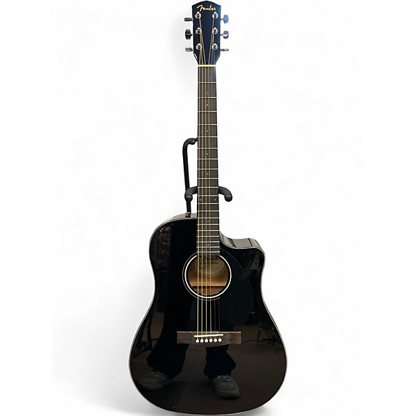 Used Fender cd 60sce Black Acoustic Guitar