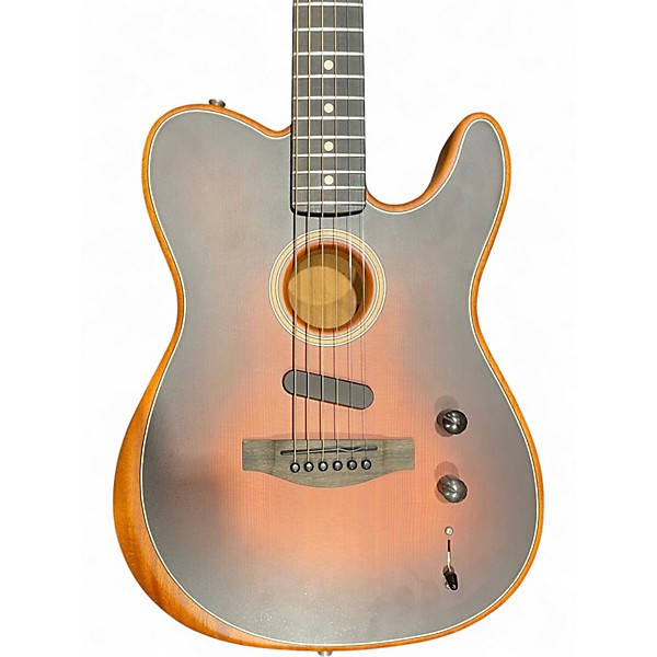 Used Fender American Acoustasonic Telecaster Sunburst Acoustic Electric Guitar