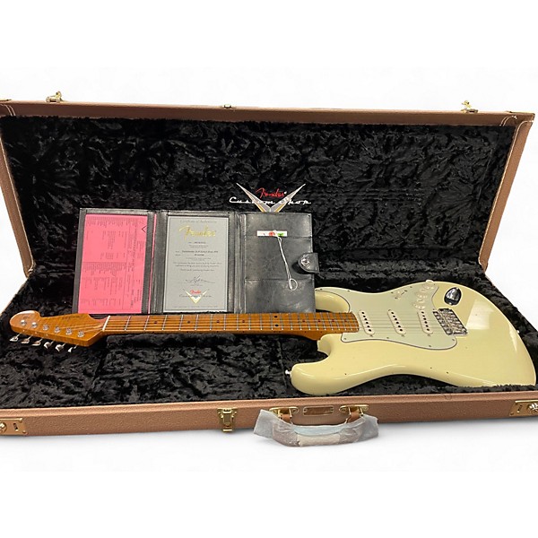 Used 2022 Fender Custom Shop SW Dealer Select Strat Journeyman Vintage White Solid Body Electric Guitar