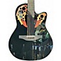 Used Ovation CE4412 Black 12 String Acoustic Electric Guitar