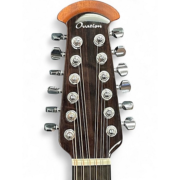 Used Ovation CE4412 Black 12 String Acoustic Electric Guitar