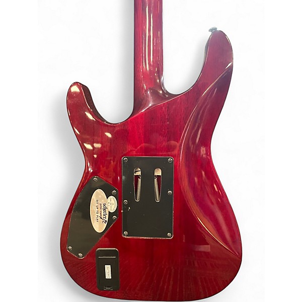 Used Schecter Guitar Research Hellraiser C1 Floyd Rose Black Cherry Solid Body Electric Guitar