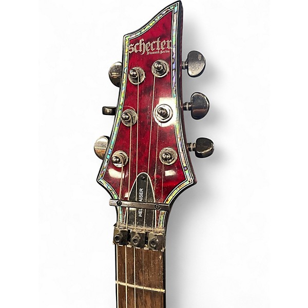Used Schecter Guitar Research Hellraiser C1 Floyd Rose Black Cherry Solid Body Electric Guitar