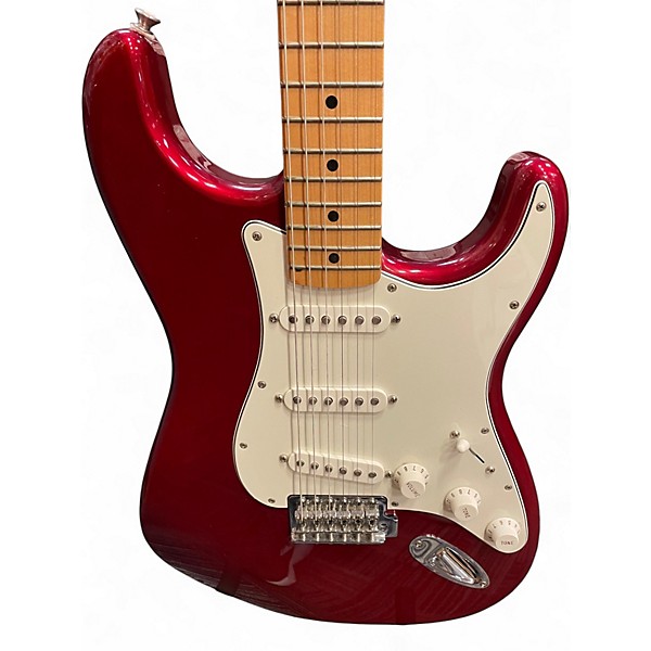 Used Fender FSR Standard Stratocaster Candy Apple Red Solid Body Electric Guitar