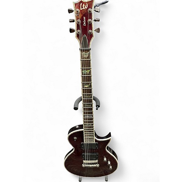 Used ESP LTD EC1000 Deluxe Trans Red Solid Body Electric Guitar