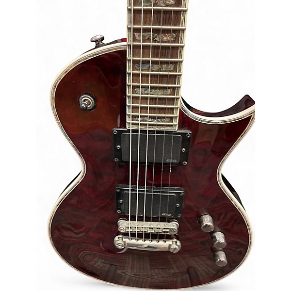 Used ESP LTD EC1000 Deluxe Trans Red Solid Body Electric Guitar