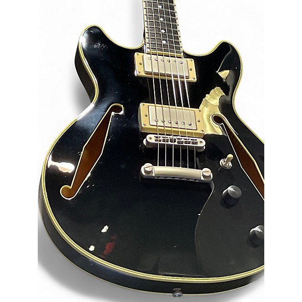 Used D'Angelico EXCEL SERIES MINI DC TOUR Black Hollow Body Electric Guitar
