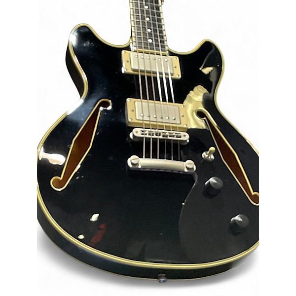 Used D'Angelico EXCEL SERIES MINI DC TOUR Black Hollow Body Electric Guitar